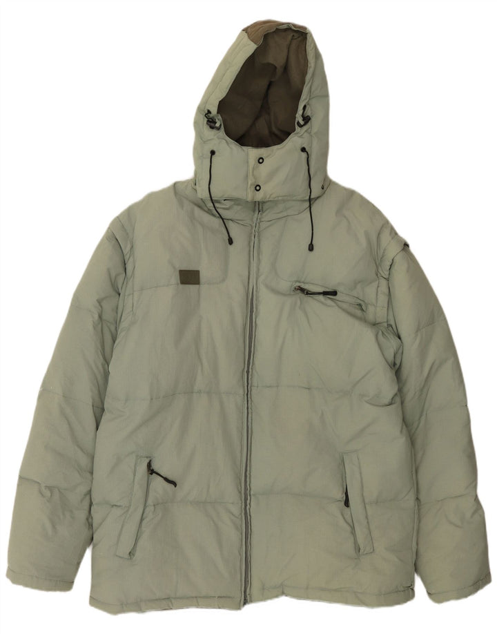 Fila Mens Hooded Padded Jacket UK 44 2XL Green Polyamide