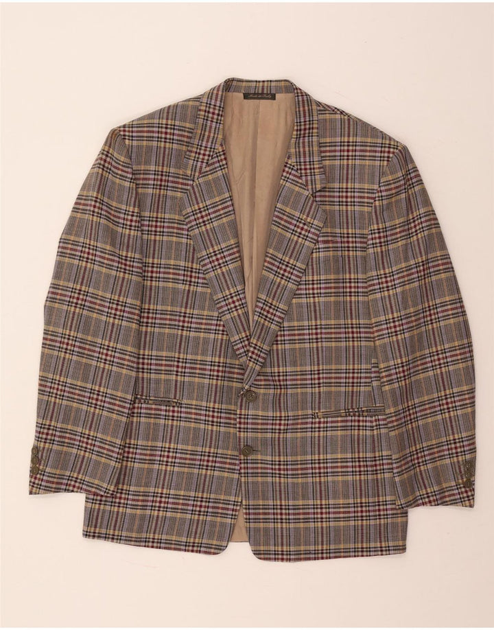 Marco Azzali Mens Blazer Jacket IT 50 Large Multicoloured Houndstooth