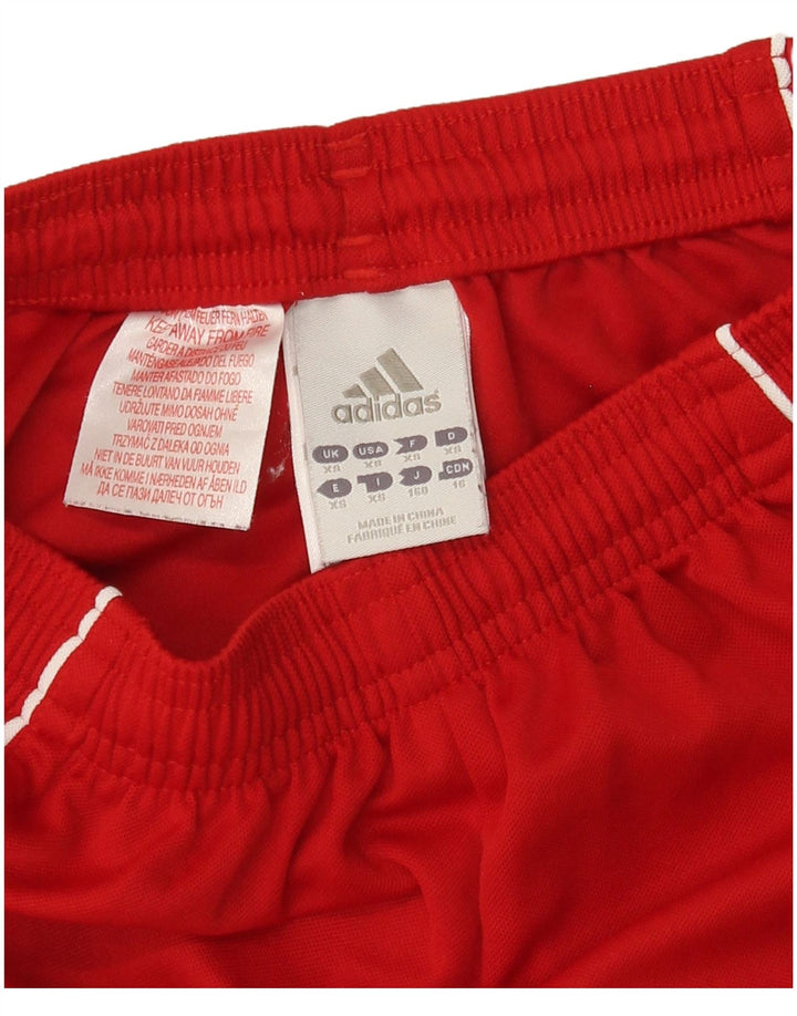 Adidas Boys Climalite Sport Shorts 9-10 Years XS Red Polyester