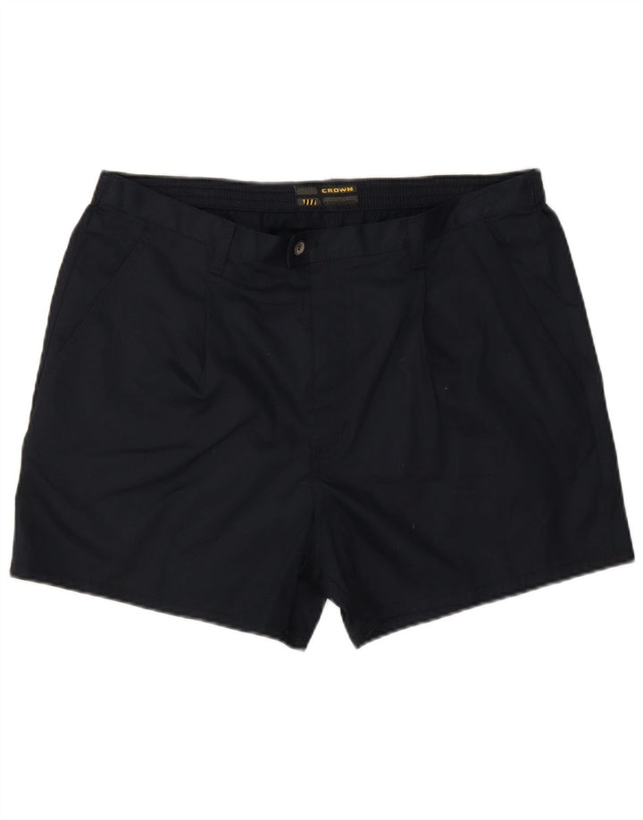 Crown Mens Pegged Chino Shorts W36 Large Navy Blue Cotton