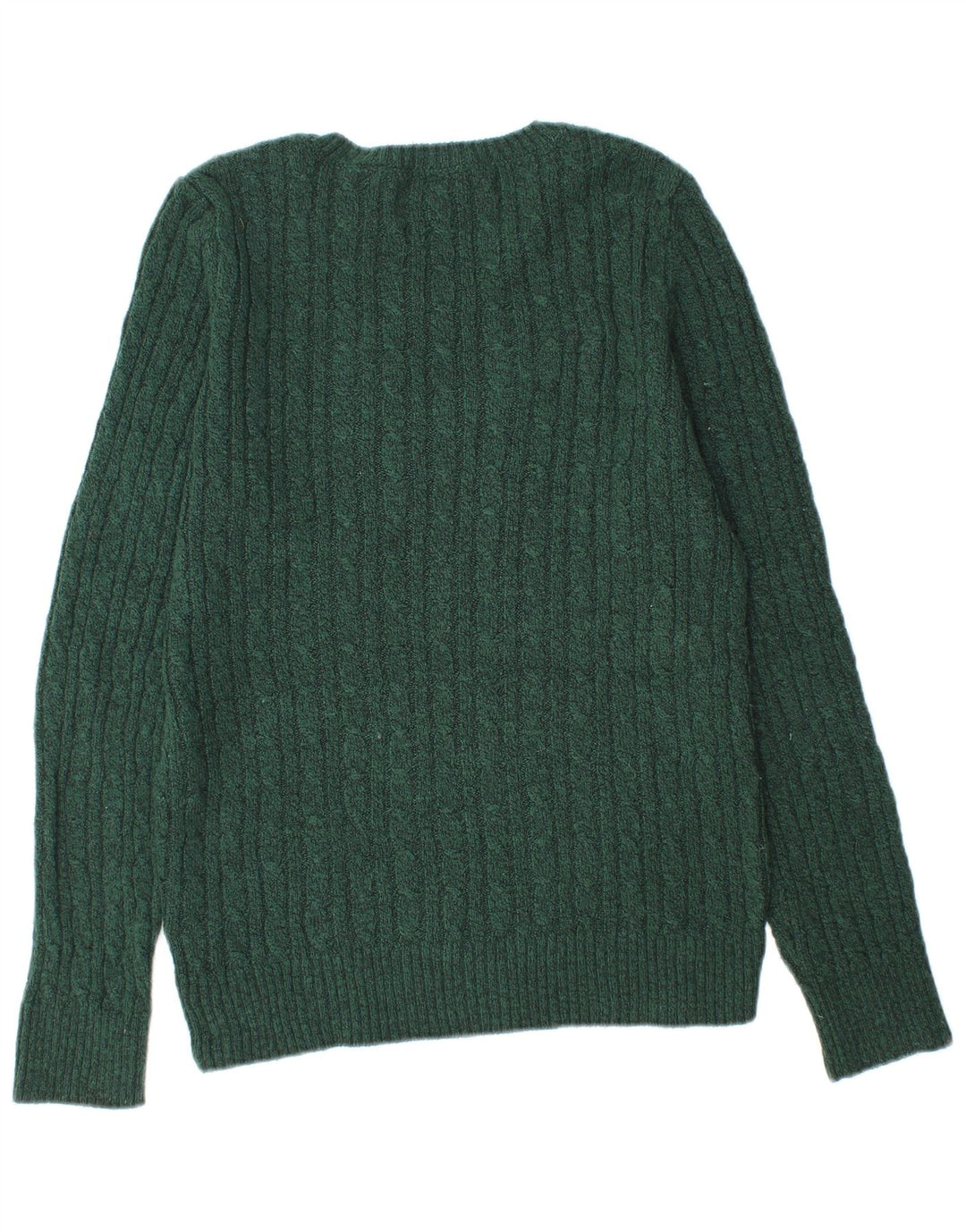 Superdry Womens Crew Neck Jumper Sweater UK 12 Medium Green Acrylic