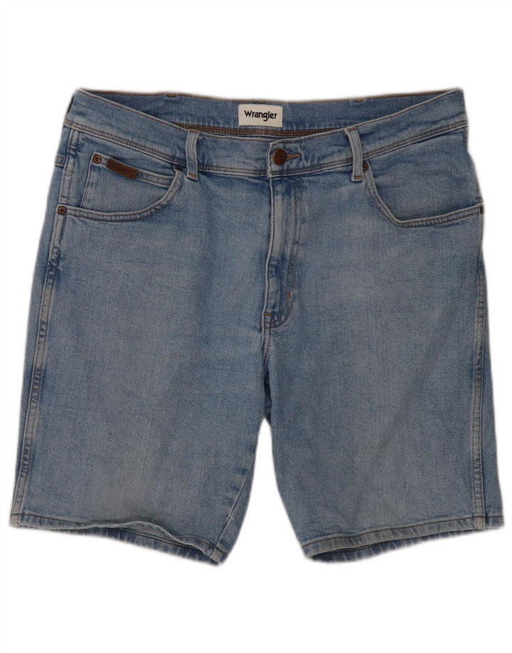 Wrangler Womens Texas Denim Shorts W34 Large Blue Cotton