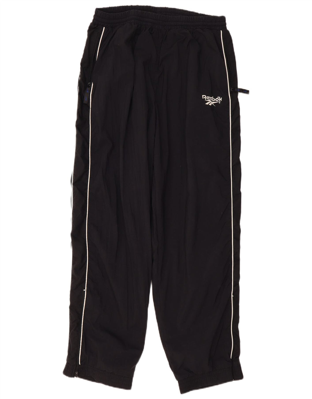 Reebok Mens Tracksuit Trousers Joggers Large Black Polyamide