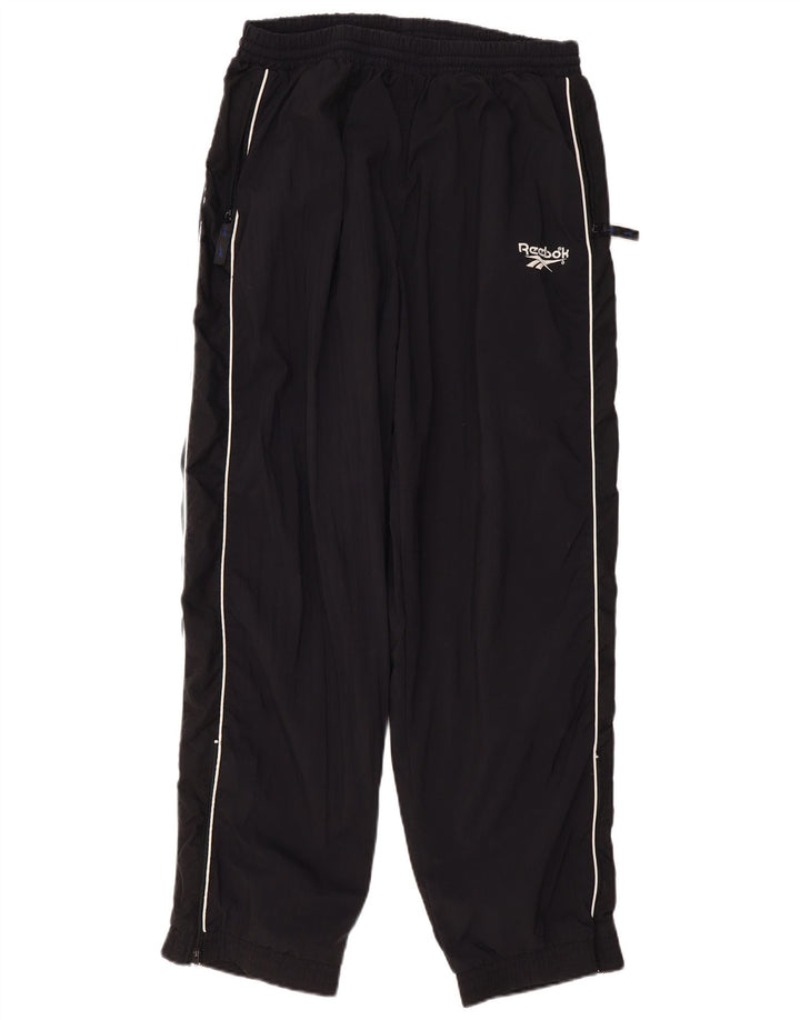 Reebok Mens Tracksuit Trousers Joggers Large Black Polyamide