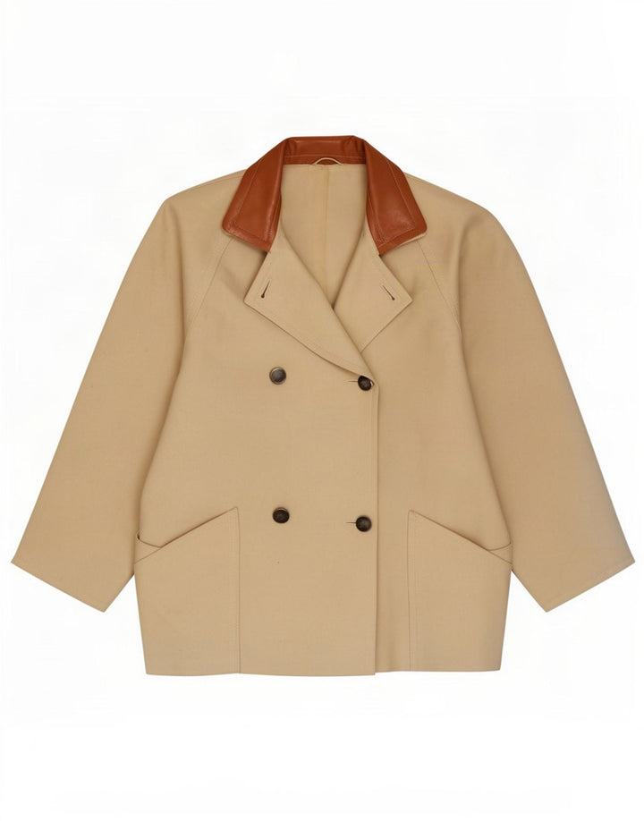 Max Mara Womens Double Breasted Blazer Jacket UK 12 Medium Off White