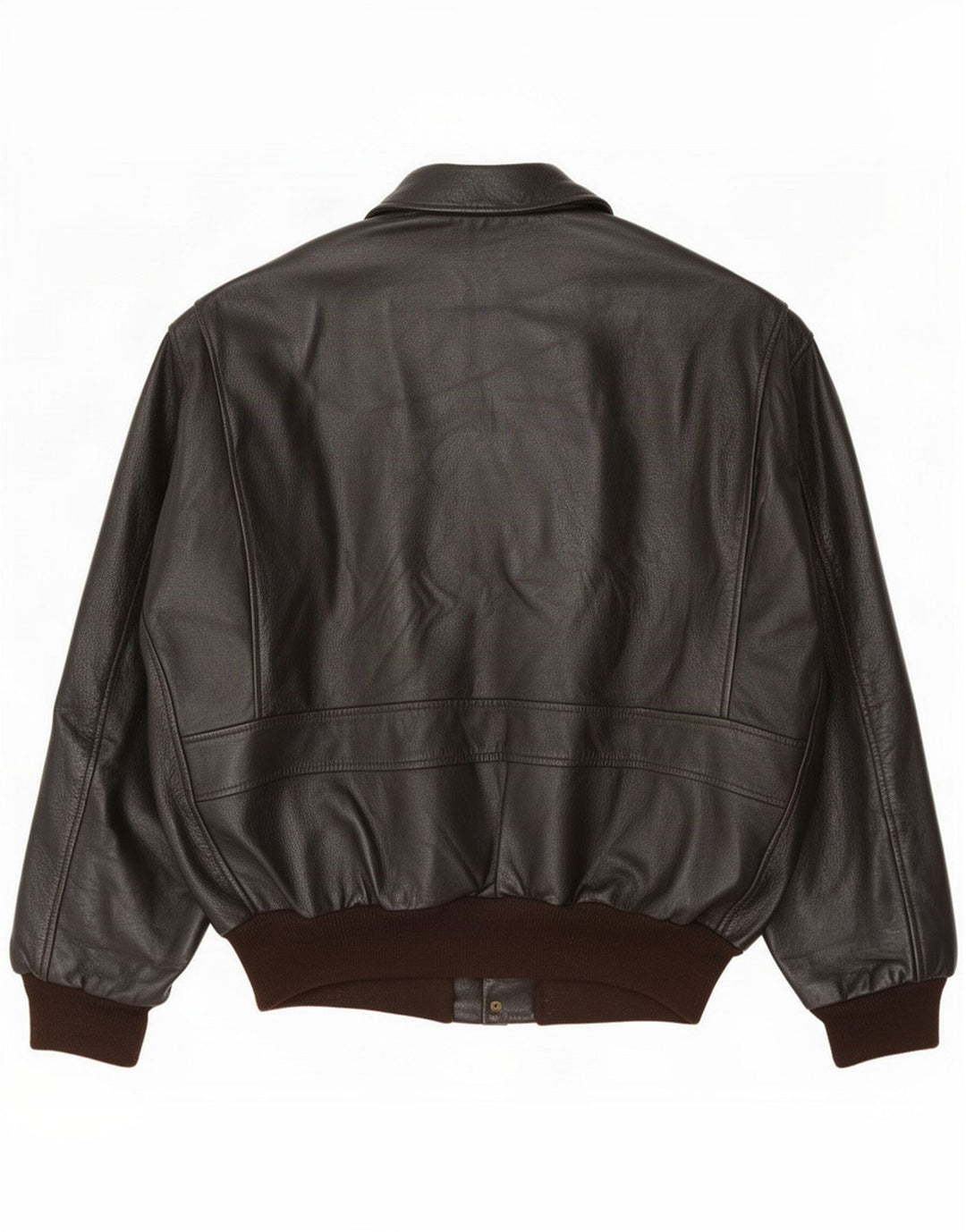Vintage Mens Leather Flight Aviator Jacket UK 40 Large Brown
