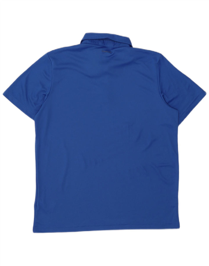 Adidas Mens Aeroready Polo Shirt Large Blue Polyester