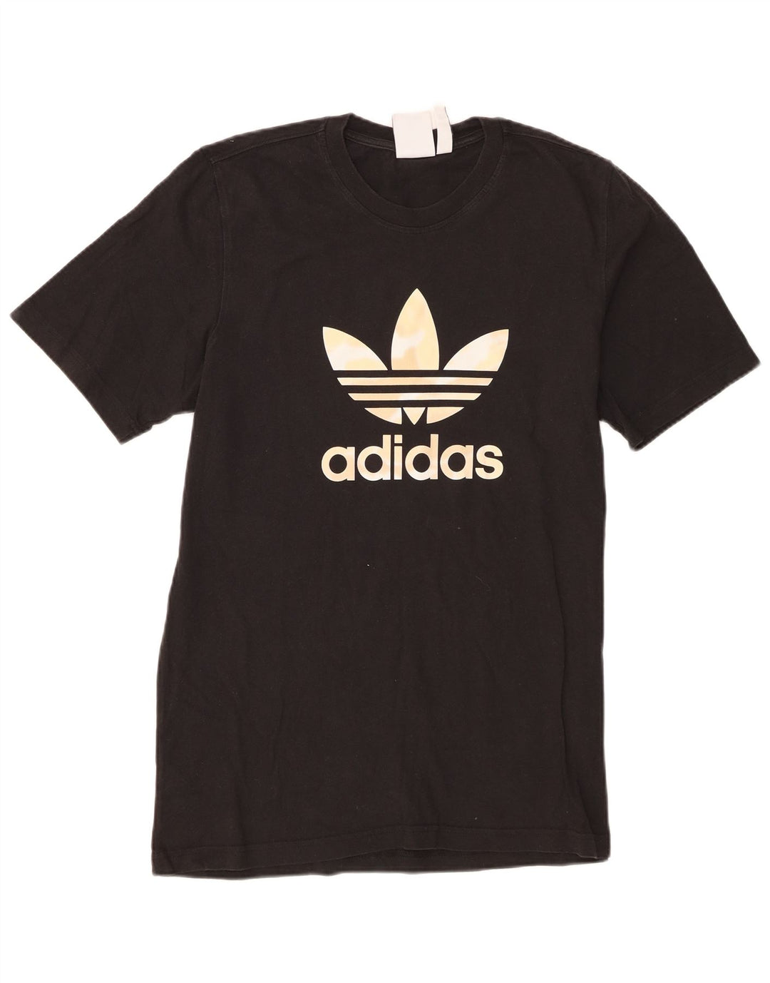 Adidas Mens Graphic T-Shirt Top Medium Black Cotton