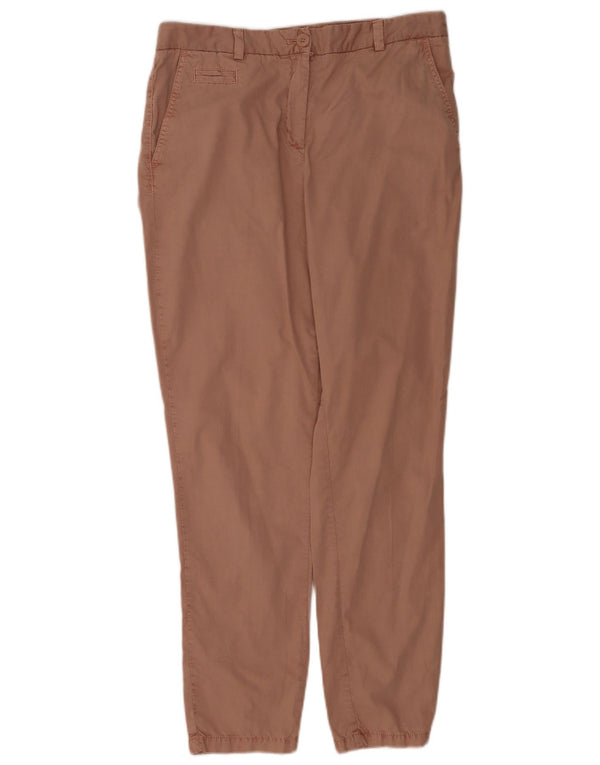 Marks & Spencer Womens Straight Chino Trousers UK 12 Medium W30 L30 Pink