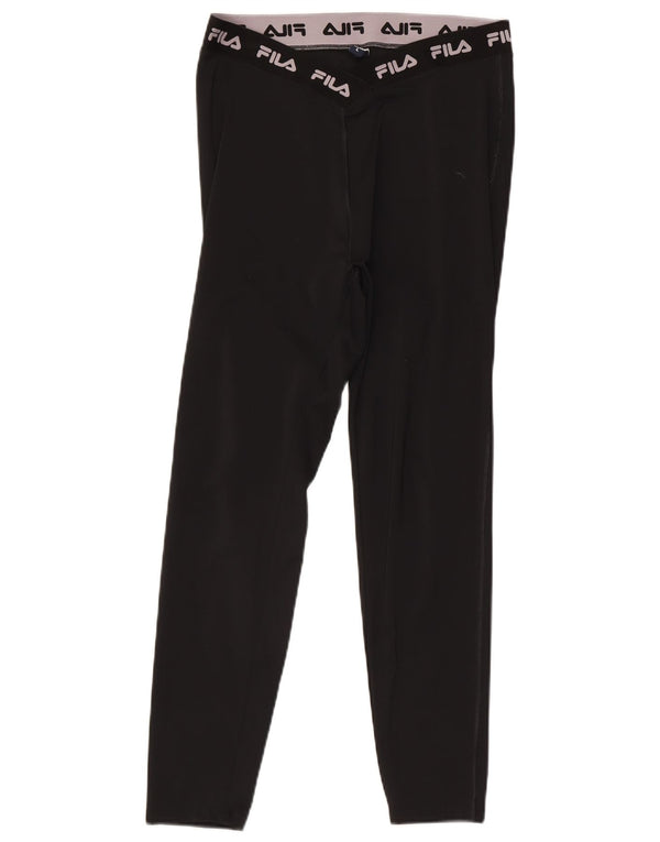 Fila Womens Graphic Leggings UK 16 Large Black