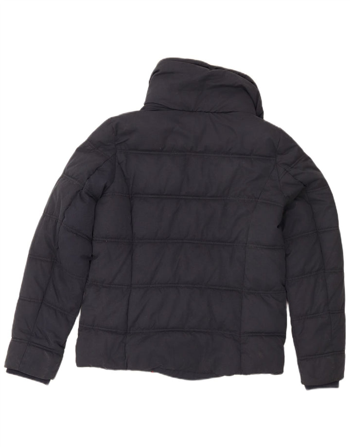 Fat Face Womens Padded Jacket UK 12 Medium Navy Blue Polyester