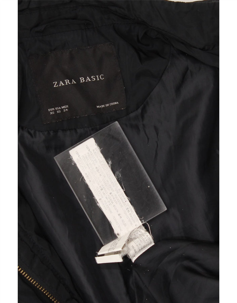ZARA Womens Military Jacket UK 6 XS Navy Blue Polyester Vintage Zara and Second-Hand Zara from Messina Hembry 