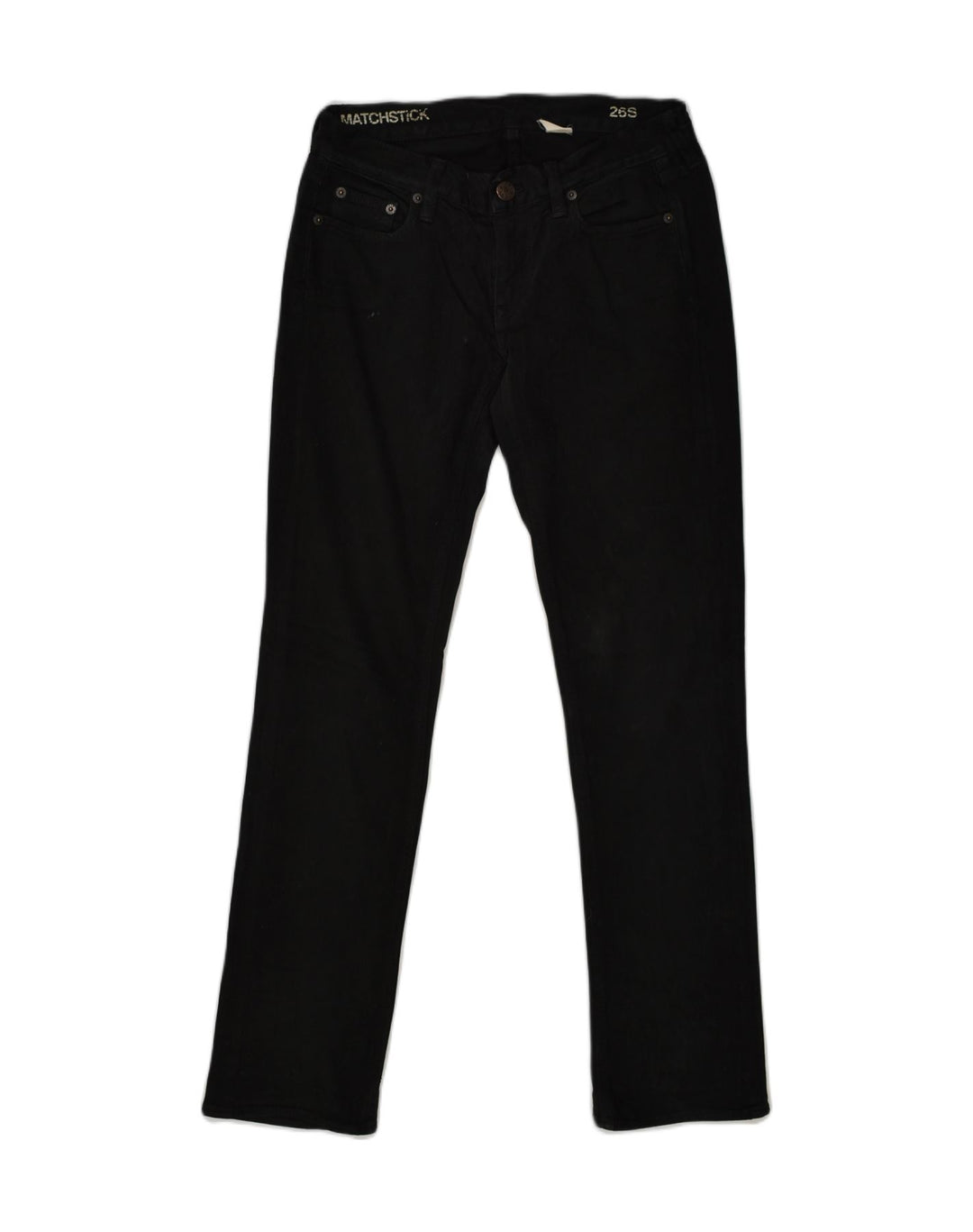 VINTAGE Womens Matchstick Slim Jeans W26 L30 Black Cotton | Vintage Vintage | Thrift | Second-Hand Vintage | Used Clothing | Messina Hembry 