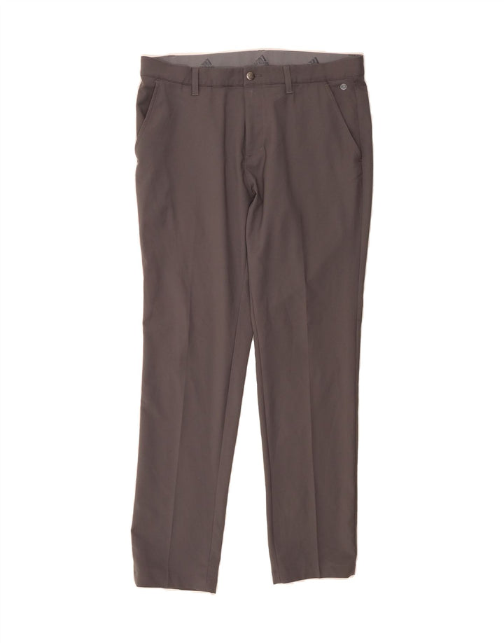 ADIDAS Mens Slim Chino Trousers W34 L32 Grey Polyester Vintage Adidas and Second-Hand Adidas from Messina Hembry 