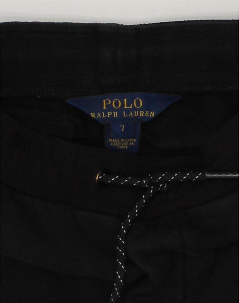 POLO RALPH LAUREN Girls Tracksuit Trousers Joggers 6-7 Years Black Cotton | Vintage Polo Ralph Lauren | Thrift | Second-Hand Polo Ralph Lauren | Used Clothing | Messina Hembry 