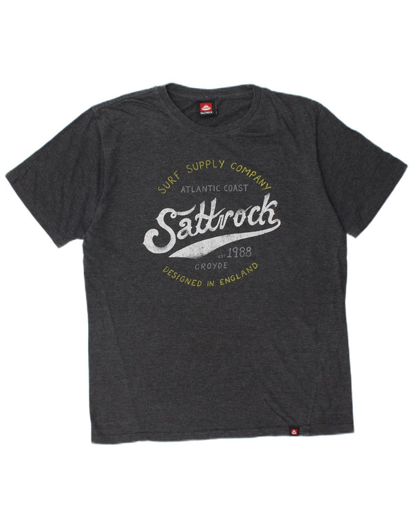 SALTROCK Mens Graphic T-Shirt Top Medium Grey Cotton