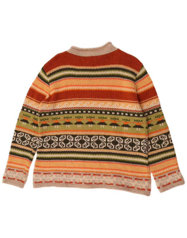 Bianca Womens Turtle Neck Jumper Sweater IT 46 Large Multicoloured