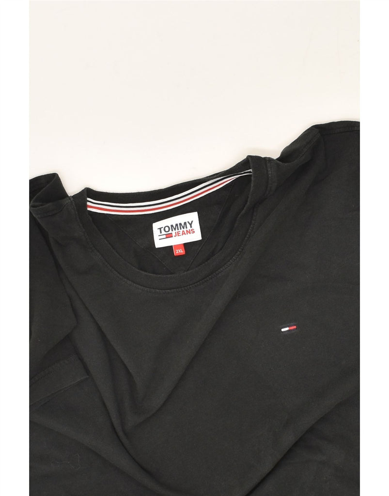 TOMMY HILFIGER Womens T-Shirt Top UK 20 2XL Black | Vintage Tommy Hilfiger | Thrift | Second-Hand Tommy Hilfiger | Used Clothing | Messina Hembry 