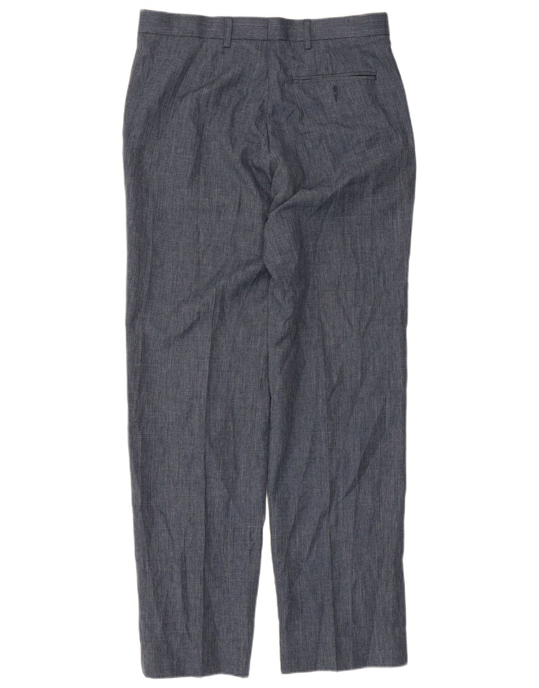 Marks & Spencer Mens Regular Fit Suit Trousers W32 L33 Blue Polyester