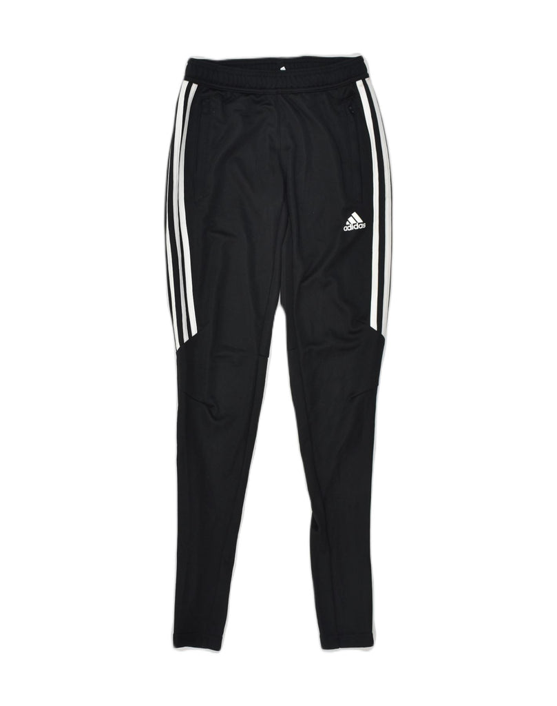 ADIDAS Womens Tracksuit Trousers UK 0-2 2XS Black Polyester | Vintage Adidas | Thrift | Second-Hand Adidas | Used Clothing | Messina Hembry 