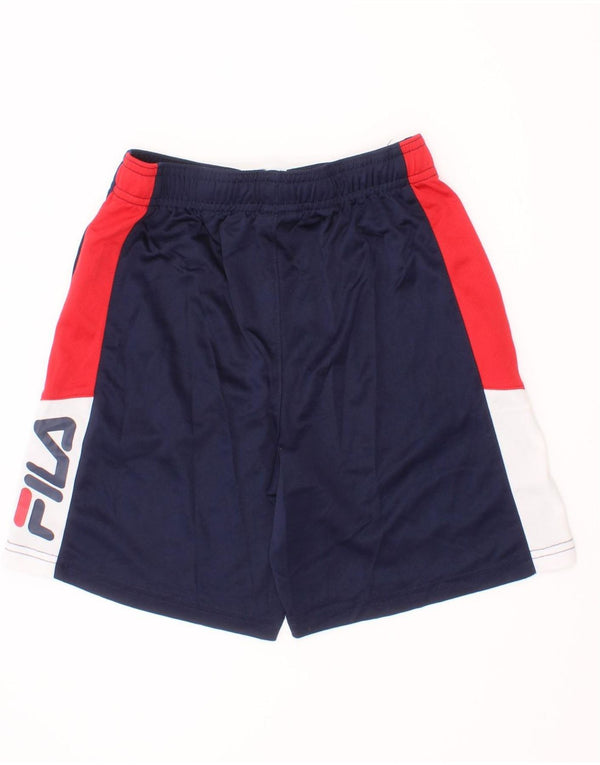 Fila Boys Sport Shorts 7-8 Years Medium Navy Blue Colourblock Sports