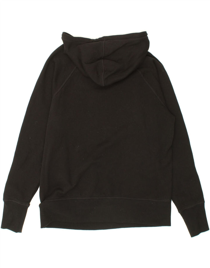 REEBOK Womens Graphic Hoodie Jumper UK 16 Medium Black Vintage Reebok and Second-Hand Reebok from Messina Hembry 