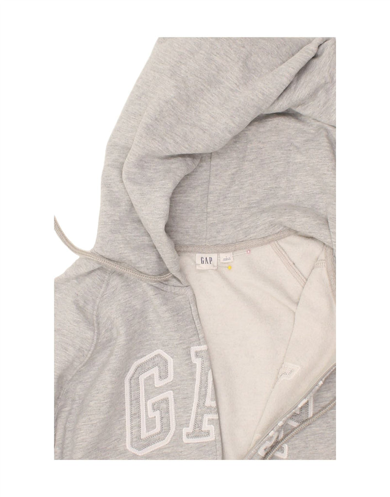 GAP Womens Zip Hoodie Sweater UK 16 Large Grey Cotton | Vintage Gap | Thrift | Second-Hand Gap | Used Clothing | Messina Hembry 