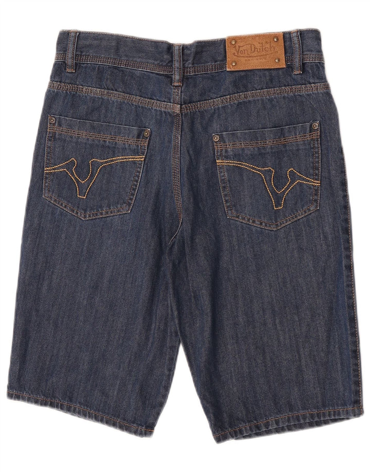 Von Dutch Mens Denim Shorts W29 Small Blue Cotton