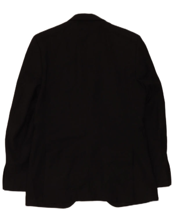 Marks & Spencer Mens 2 Button Blazer Jacket UK 38 Medium Black Wool