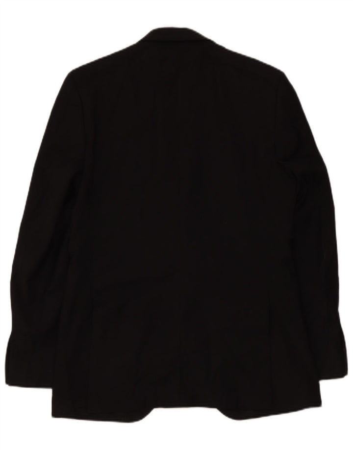Marks & Spencer Mens 2 Button Blazer Jacket UK 38 Medium Black Wool