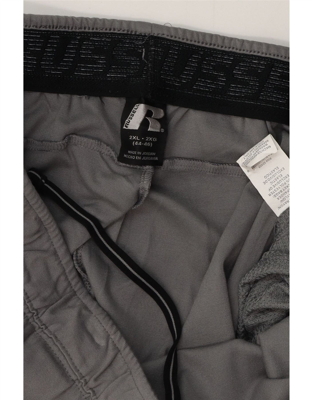 RUSSELL ATHLETIC Mens Tracksuit Trousers 2XL Grey Polyester