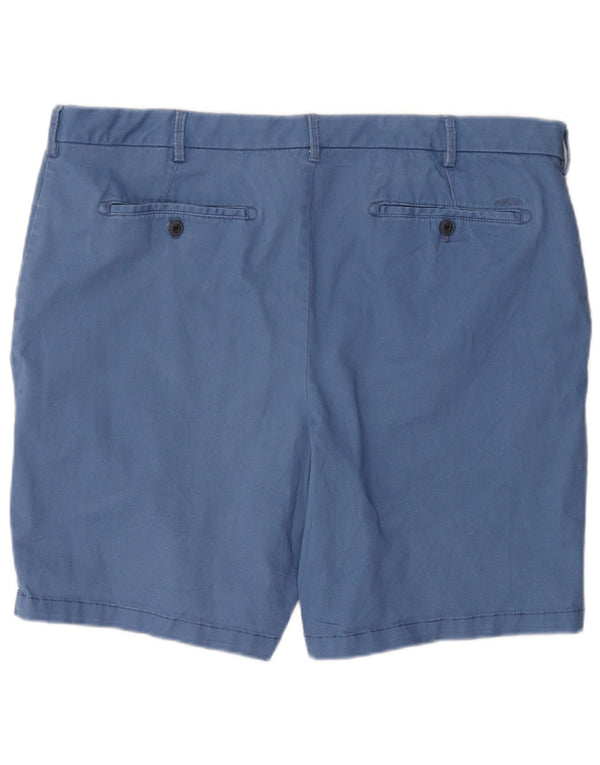 IZOD Mens Stretch Chino Shorts W42 2XL Blue Cotton