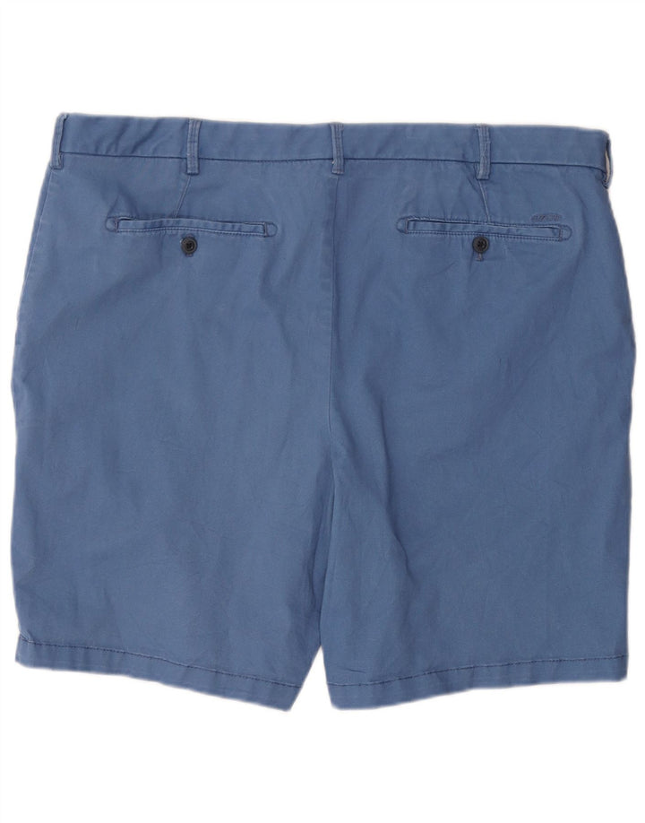 IZOD Mens Stretch Chino Shorts W42 2XL Blue Cotton