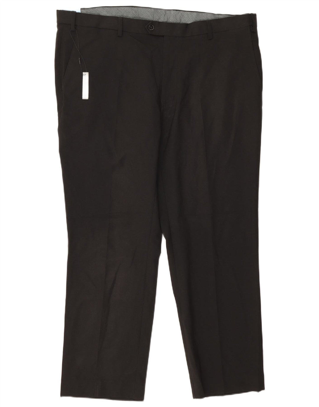 Marks & Spencer Mens Regular Straight Suit Trousers W42 L29 Black Polyester