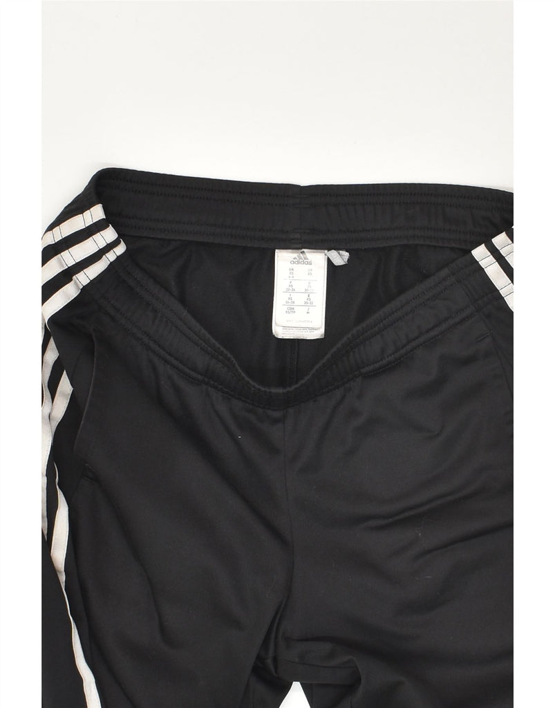 ADIDAS Womens Tracksuit Trousers UK 4/6 XS Black Polyester | Vintage Adidas | Thrift | Second-Hand Adidas | Used Clothing | Messina Hembry 