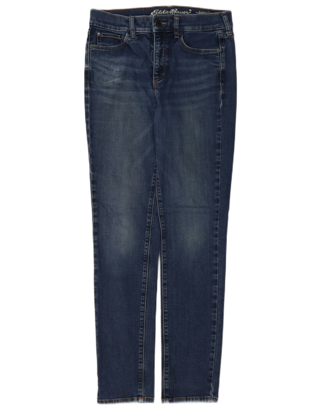 EDDIE BAUER Womens Slightly Curvy Slim Jeans US 4 Small W28 L30 Blue