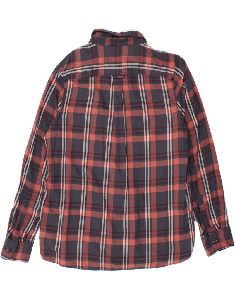 FAT FACE Womens Classic Fit Flannel Shirt UK 14 Large Pink Check Cotton Vintage Fat Face and Second-Hand Fat Face from Messina Hembry 