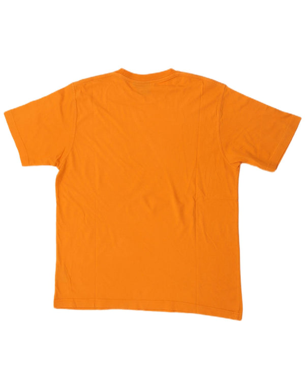 Diadora Mens Graphic T-Shirt Top Large Yellow Cotton