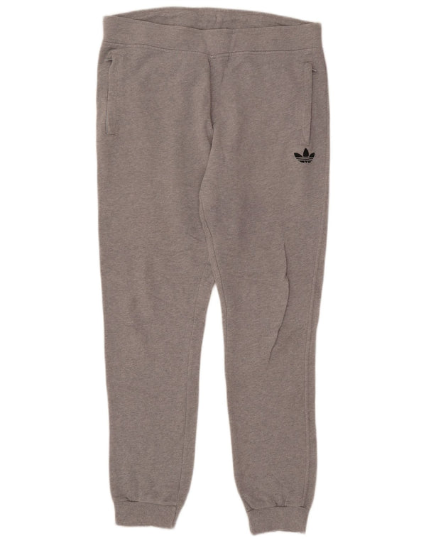 Adidas Mens Tracksuit Trousers Joggers Large  Grey Flecked Cotton