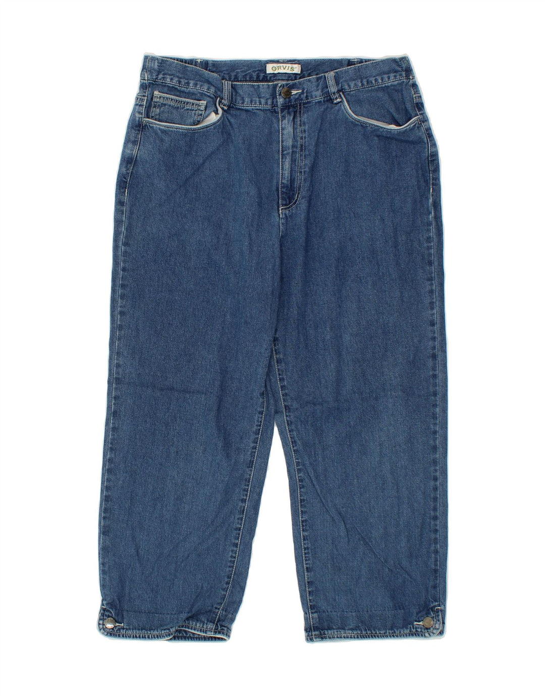 ORVIS Womens Straight Jeans US 12 Large W34 L23 Blue Cotton Vintage Orvis and Second-Hand Orvis from Messina Hembry 