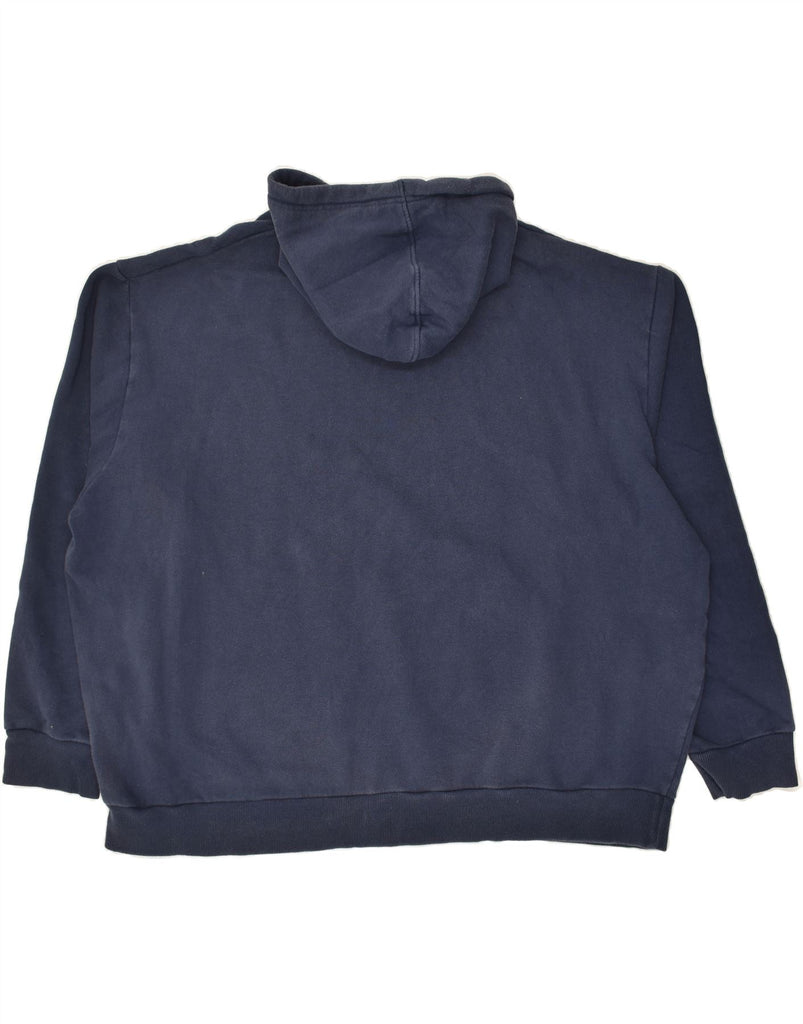 ELLESSE Mens Graphic Hoodie Jumper 3XL Navy Blue Cotton | Vintage Ellesse | Thrift | Second-Hand Ellesse | Used Clothing | Messina Hembry 