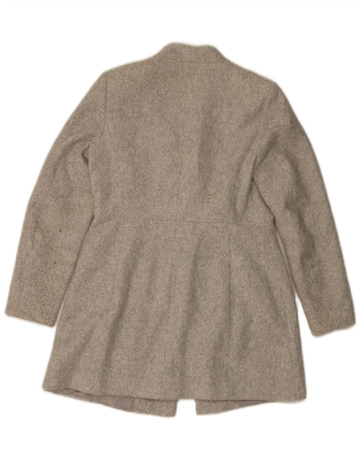 Zara Womens Overcoat UK 14 Large Grey Polyester