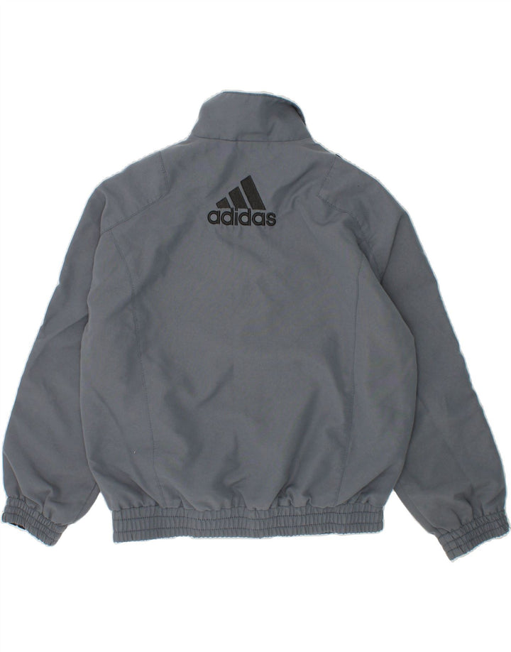 ADIDAS Boys Graphic Tracksuit Top Jacket 5-6 Years Grey Polyester Vintage Adidas and Second-Hand Adidas from Messina Hembry 