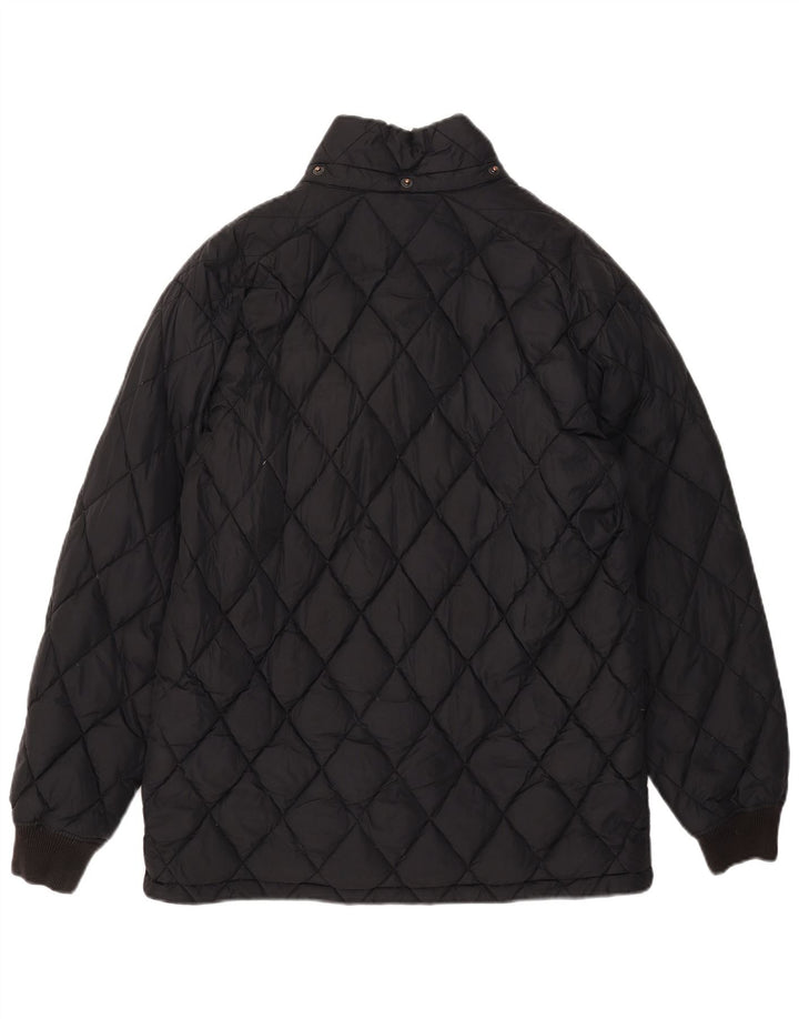 Alberto Aspesi Mens Quilted Jacket UK 36 Small Black Polyamide