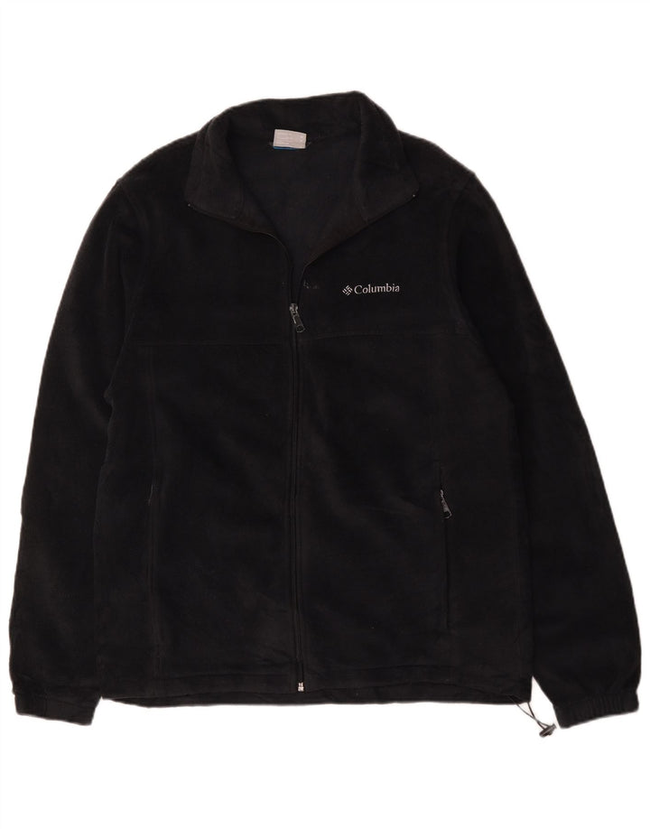 Columbia Mens Fleece Jacket UK 38 Medium Black Polyester