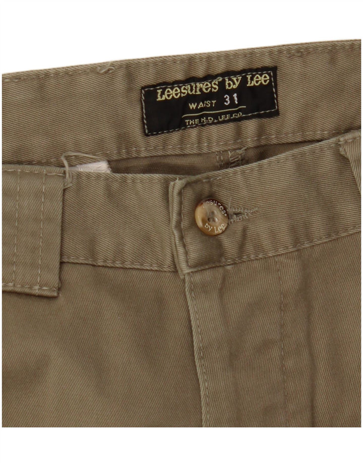 LEE Mens Straight Cargo Trousers W31 L31 Beige Cotton