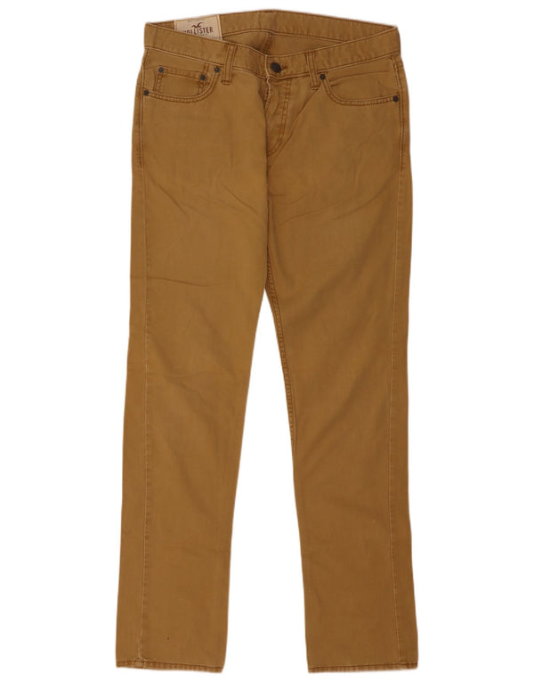 Hollister Mens Slim Casual Trousers W32 L32 Beige Cotton