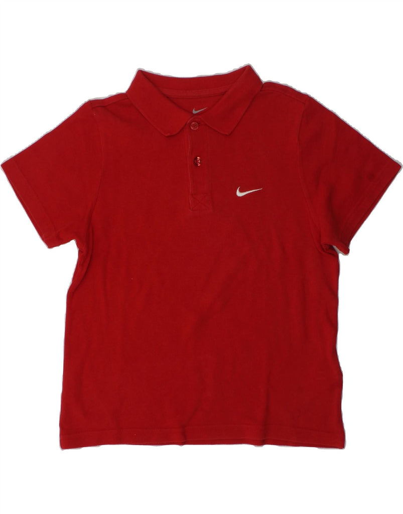 NIKE Boys Polo Shirt 7-8 Years XL Red Cotton | Vintage Nike | Thrift | Second-Hand Nike | Used Clothing | Messina Hembry 