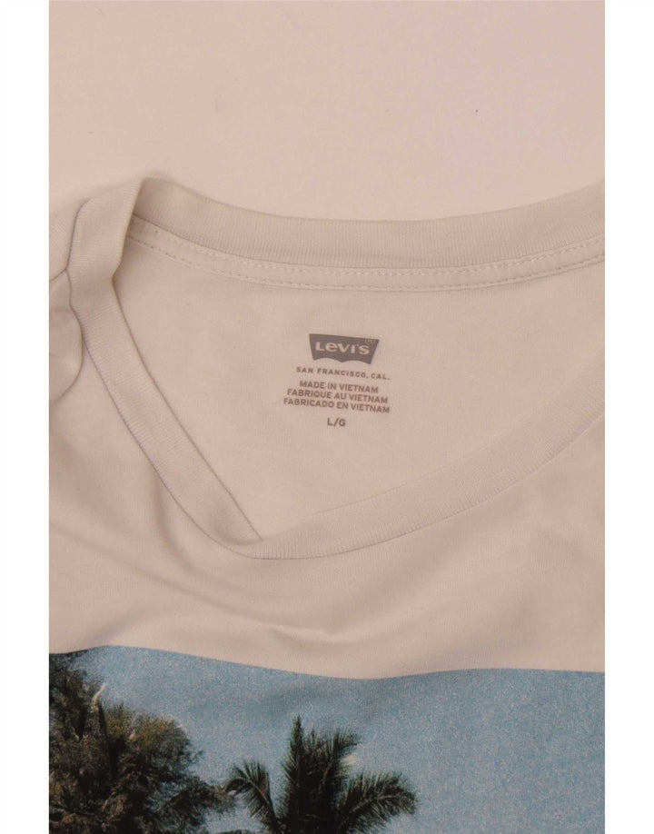 Levi's Mens Graphic T-Shirt Top Large White
