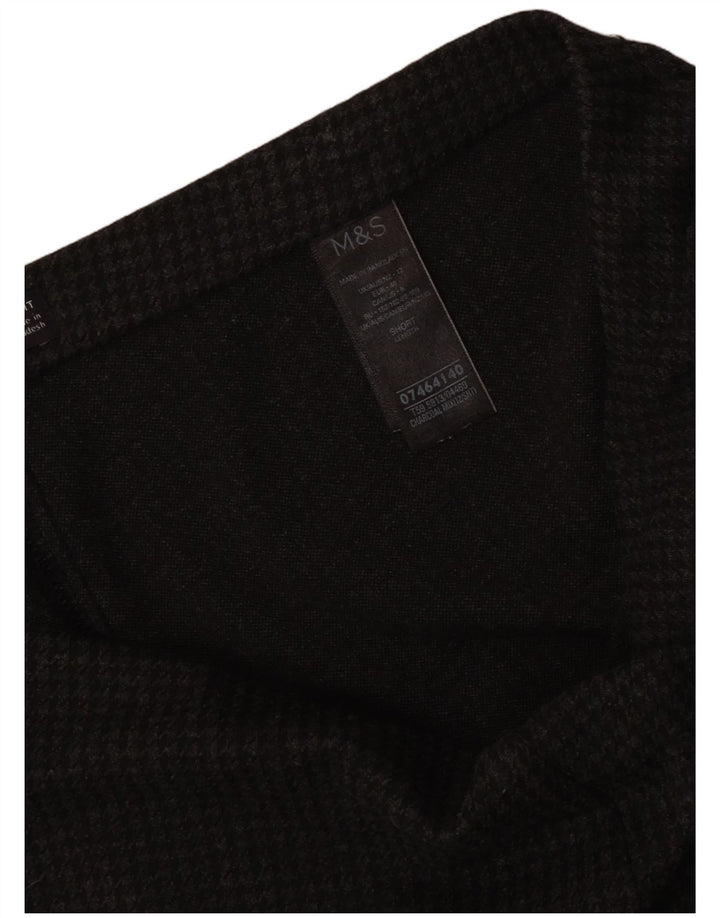 Marks & Spencer Womens Casual Trousers UK 12 Medium W32 L28 Black